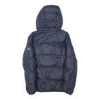 TOMMY HILFIGER Boys Navy Blue Down Jacket M Quilted Hooded Zip Warm Winter