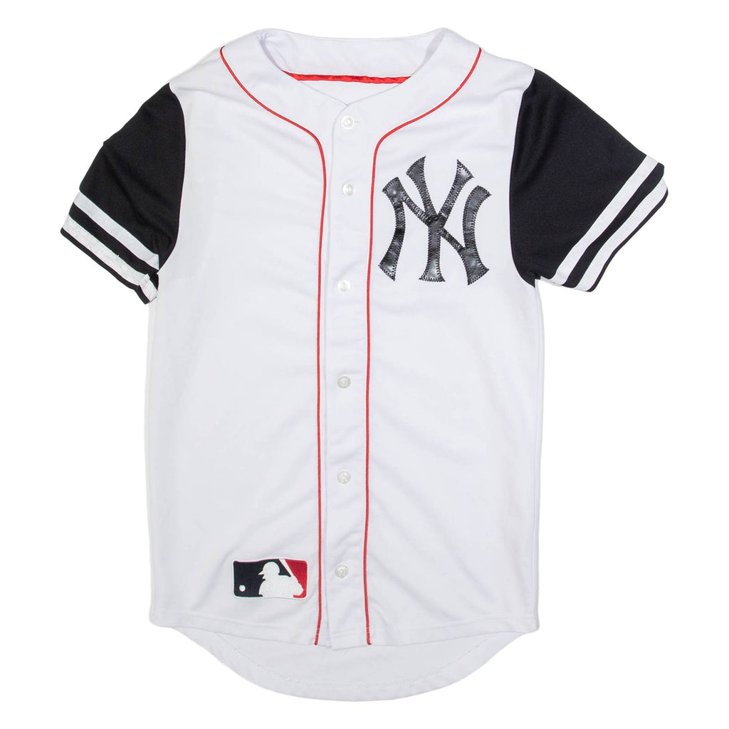 MAJESTIC ATHLETIC Mens Jersey White USA Button Neck S