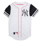 MAJESTIC ATHLETIC Mens Jersey White USA Button Neck S