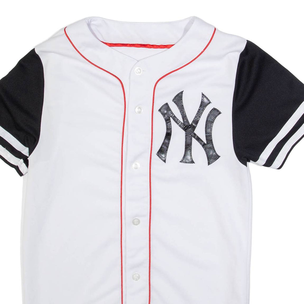MAJESTIC ATHLETIC Mens Jersey White USA Button Neck S