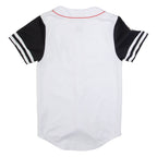 MAJESTIC ATHLETIC Mens Jersey White USA Button Neck S