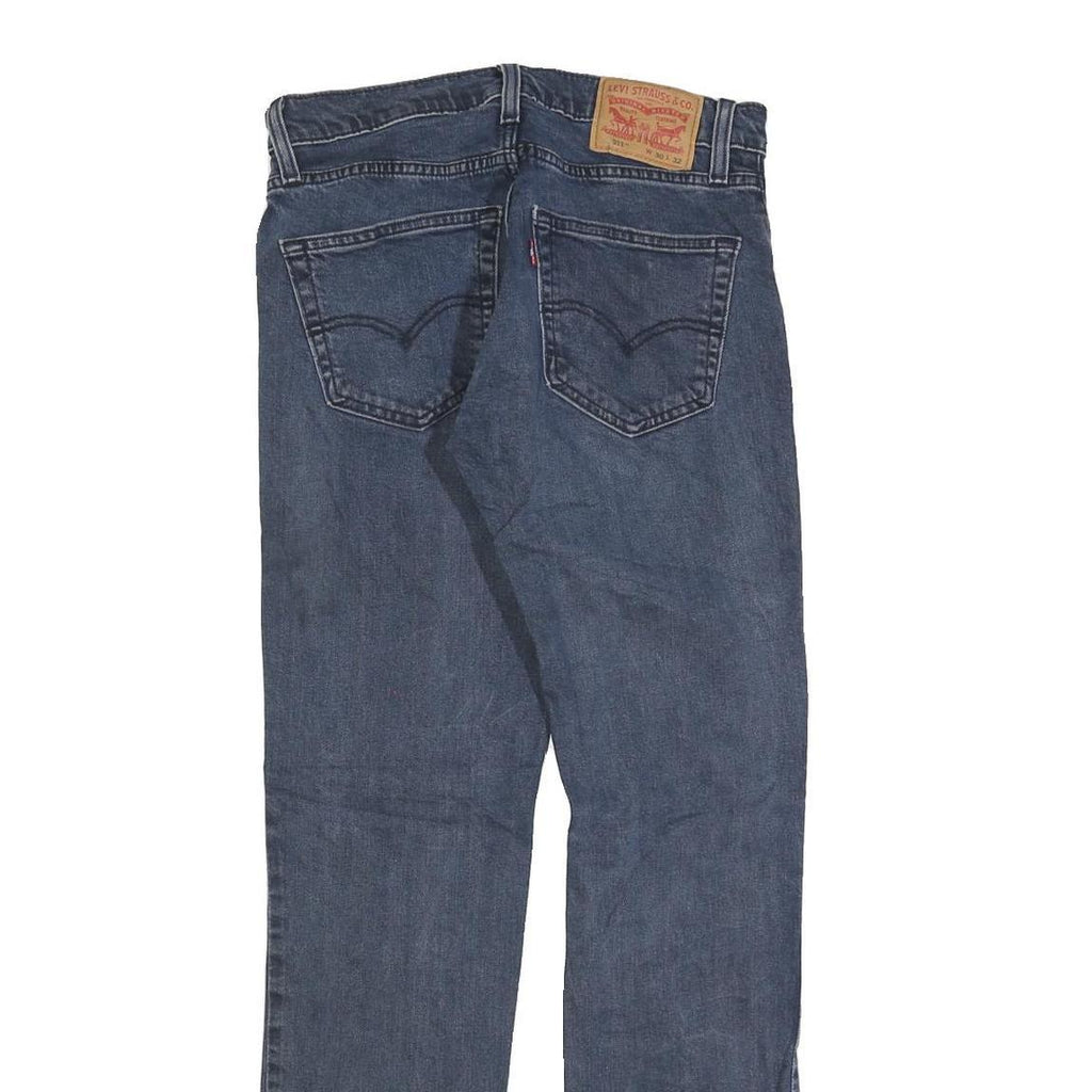 LEVI'S 511 Slim Mens Jeans Blue Cotton Denim Slim W30 L32 Classic Zip Closure