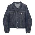 LEVI'S Womens Blue Denim Jacket M Cotton Blend Button Closure Classic Fit Casual