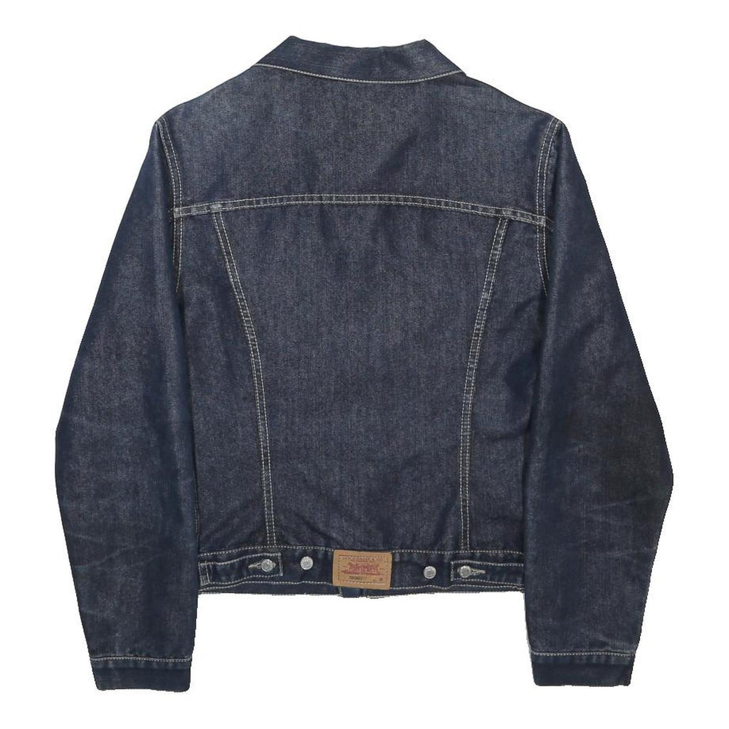 LEVI'S Womens Blue Denim Jacket M Cotton Blend Button Closure Classic Fit Casual