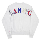 CHAMPION REVERSE WEAVE Mens Light Grey Cotton Blend Crew Neck Sweatshirt M