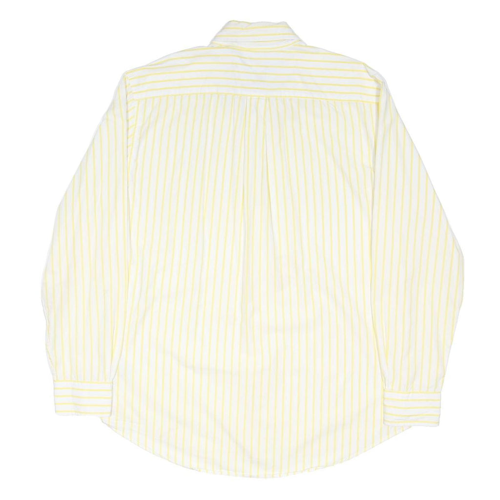 TOMMY HILFIGER Mens Yellow & White Stripe Shirt M Button Down Smart Casual