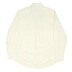 TOMMY HILFIGER Mens Yellow & White Stripe Shirt M Button Down Smart Casual