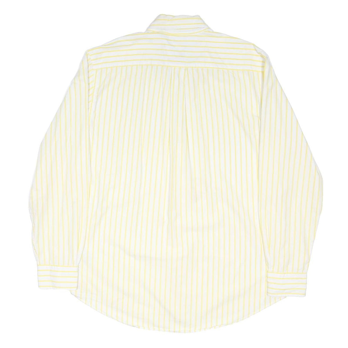 TOMMY HILFIGER Mens Yellow & White Stripe Shirt M Button Down Smart Casual