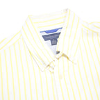 TOMMY HILFIGER Mens Yellow & White Stripe Shirt M Button Down Smart Casual