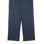 DICKIES Mens Cotton Blend Navy Regular Straight Trousers W31 L30 Workwear Zip