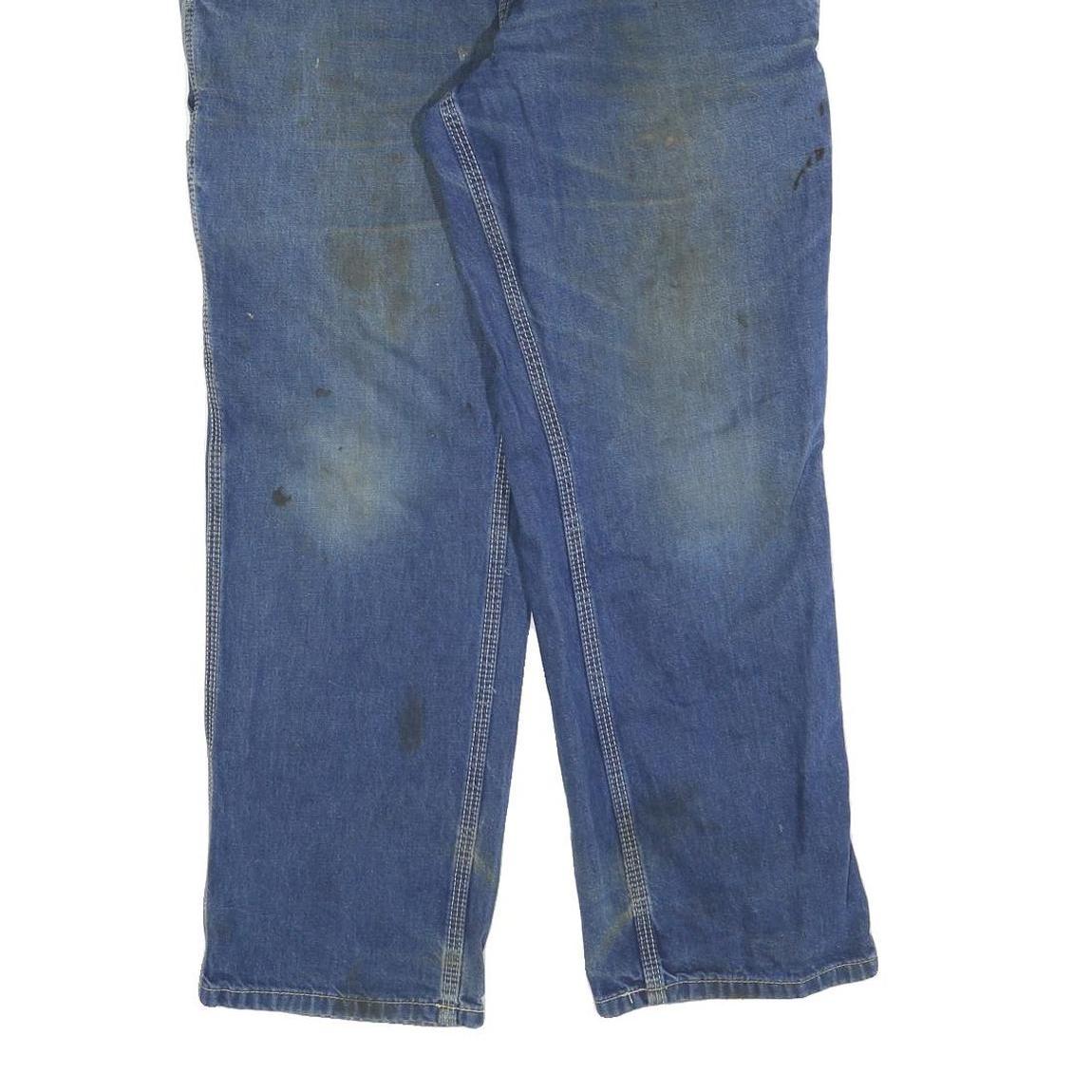 CARHARTT Mens Jeans Blue Relaxed Loose Denim Rinse W34 L30 Workwear