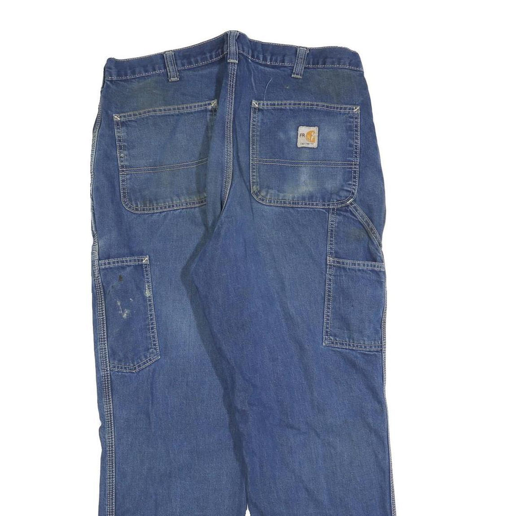 CARHARTT Mens Jeans Blue Relaxed Loose Denim Rinse W34 L30 Workwear