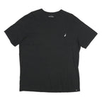 NAUTICA Mens Black Classic T-Shirt L Short Sleeve Crew Neck Cotton Casual
