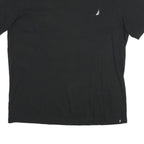 NAUTICA Mens Black Classic T-Shirt L Short Sleeve Crew Neck Cotton Casual