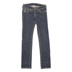 TRUE RELIGION Womens Jeans Blue Slim Skinny Denim Medium W27 L29 Stylish Zip