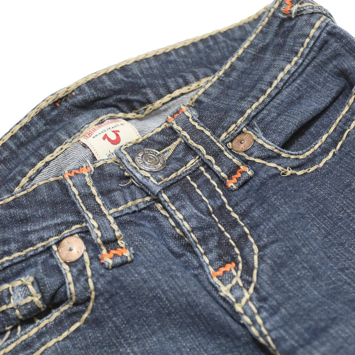 TRUE RELIGION Womens Jeans Blue Slim Skinny Denim Medium W27 L29 Stylish Zip