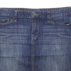 TOMMY HILFIGER Womens Blue Denim Mini Skirt Cotton Blend Casual M Pocketed