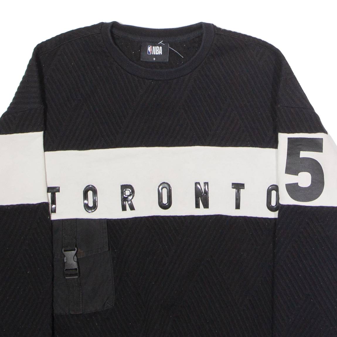 NBA Toronto Raptors Mens Sweatshirt Black Crew Neck USA S