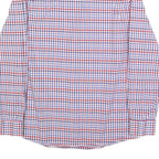 TOMMY HILFIGER Mens Blue & Red Check Shirt M Cotton Button Down Slim Fit