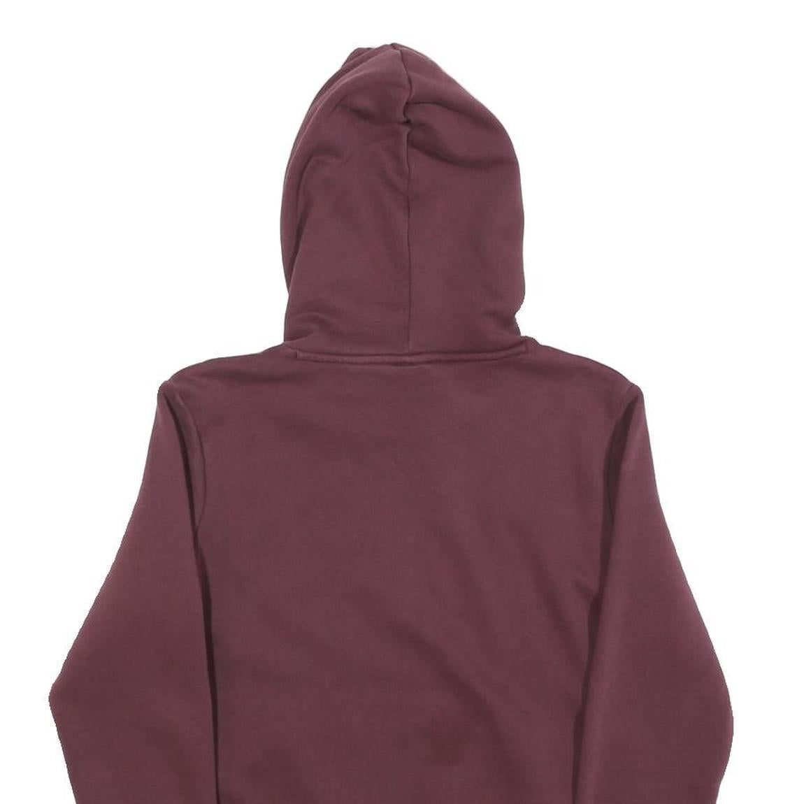 PUMA Womens Maroon Hoodie UK 8 Cotton Blend Pullover Logo Sweatshirt