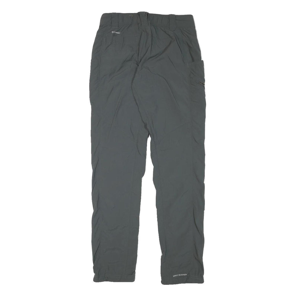 COLUMBIA Womens Polyester Blend Black Slim Straight Trousers W28 L31 Outdoor