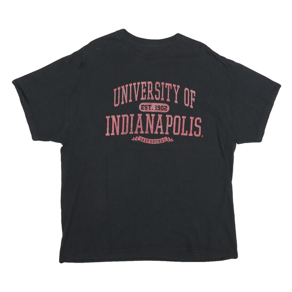 MV SPORT Mens Black University Of Indianapolis Graphic T-Shirt XL Short Sleeve