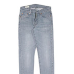 LEVI'S Mens Slim Blue Denim Light Wash Jeans W30 L32 Classic Zip Pocket