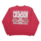 SAVVY Womens Red Harvard Crimson Crew Neck L Sweatshirt Ivy League Print
