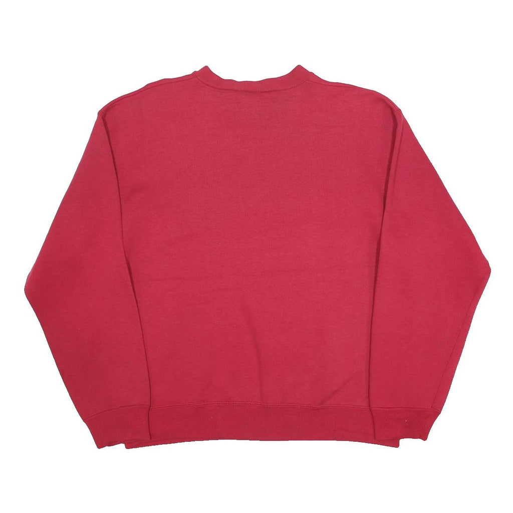 SAVVY Womens Red Harvard Crimson Crew Neck L Sweatshirt Ivy League Print