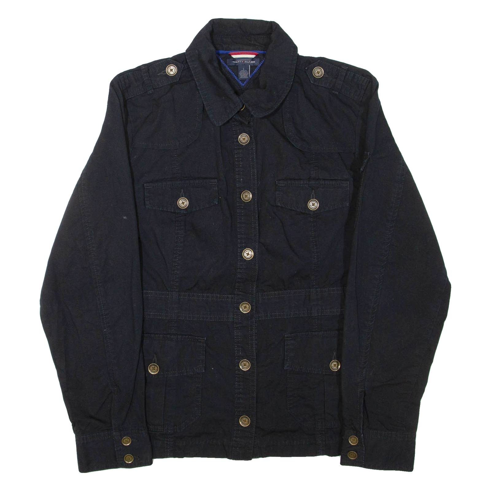 TOMMY HILFIGER Womens Jacket Black L