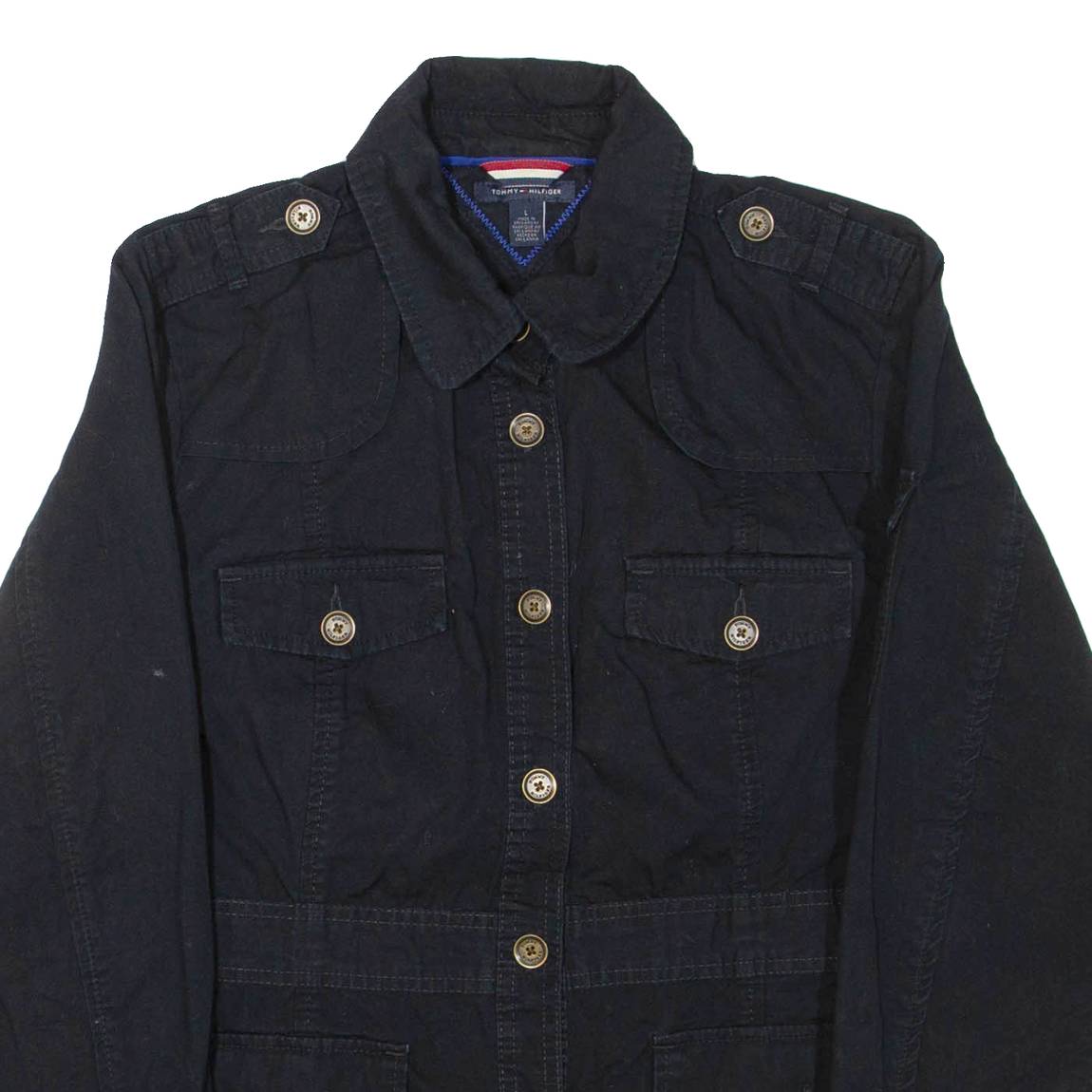 TOMMY HILFIGER Womens Jacket Black L