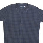 RALPH LAUREN Mens Blue Check Shirt L Classic Fit Cotton Summer Casual