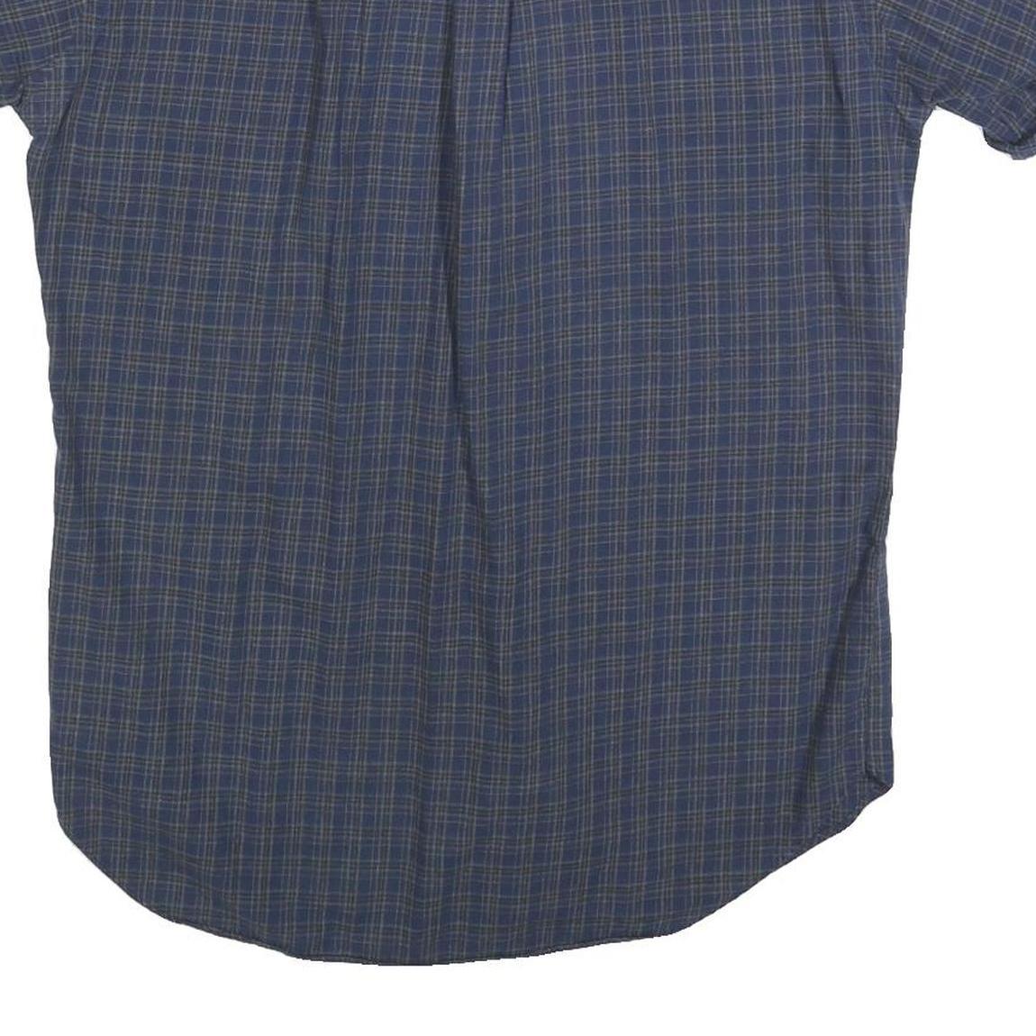 RALPH LAUREN Mens Blue Check Shirt L Classic Fit Cotton Summer Casual