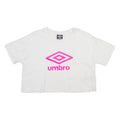UMBRO Cropped Womens T-Shirt White Crew Neck S