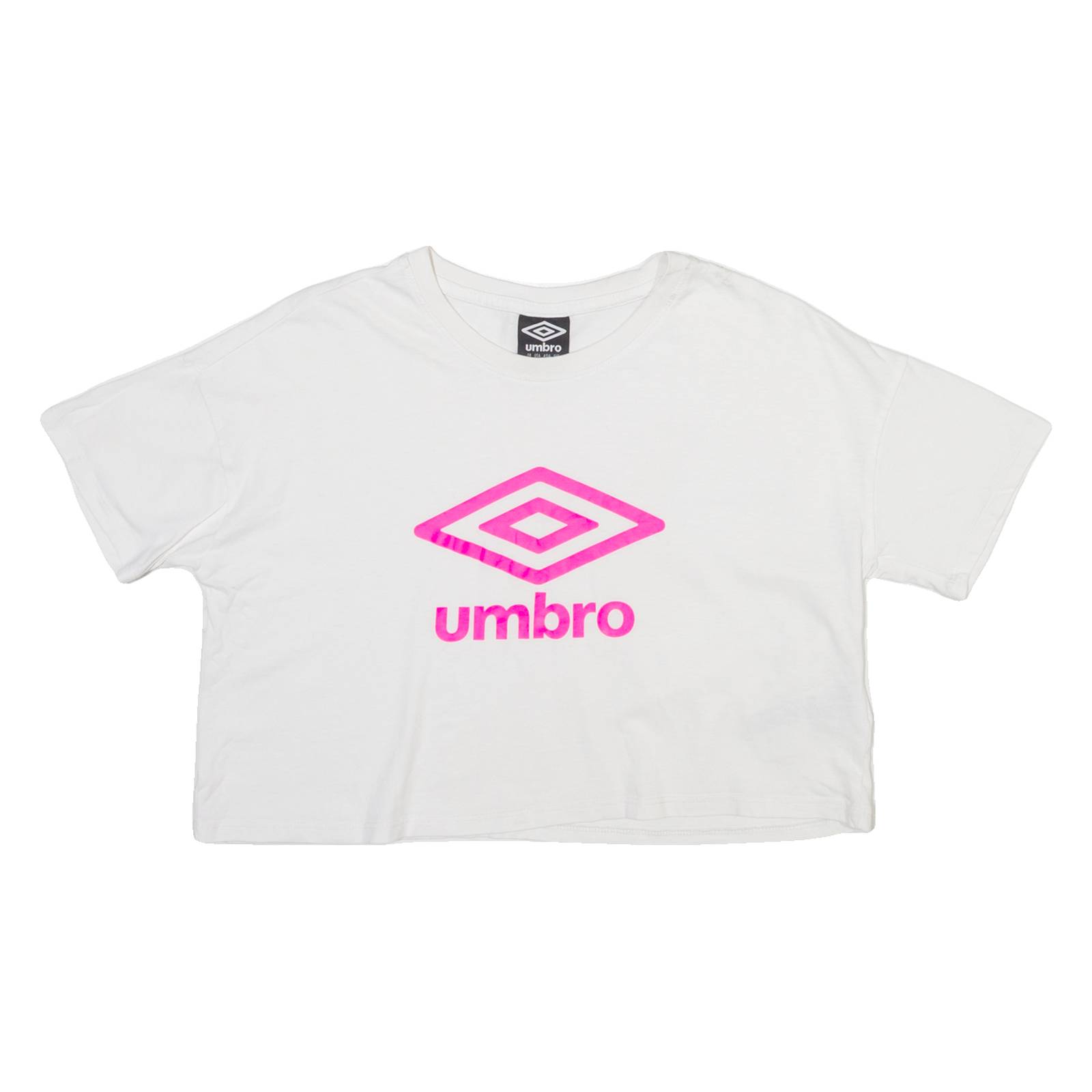 UMBRO Cropped Womens T-Shirt White Crew Neck S