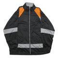 PLAYCREW Mens Black & Orange Sports Jacket XL Polyester Zip Lightweight