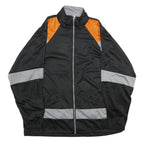 PLAYCREW Mens Black & Orange Sports Jacket XL Polyester Zip Lightweight
