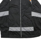 PLAYCREW Mens Black & Orange Sports Jacket XL Polyester Zip Lightweight