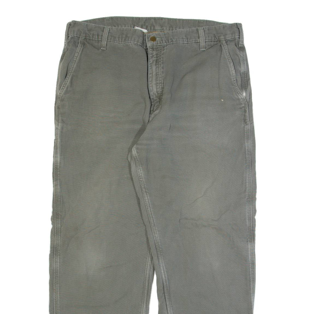 CARHARTT Lined Workwear Mens Trousers Grey Regular Straight W40 L32