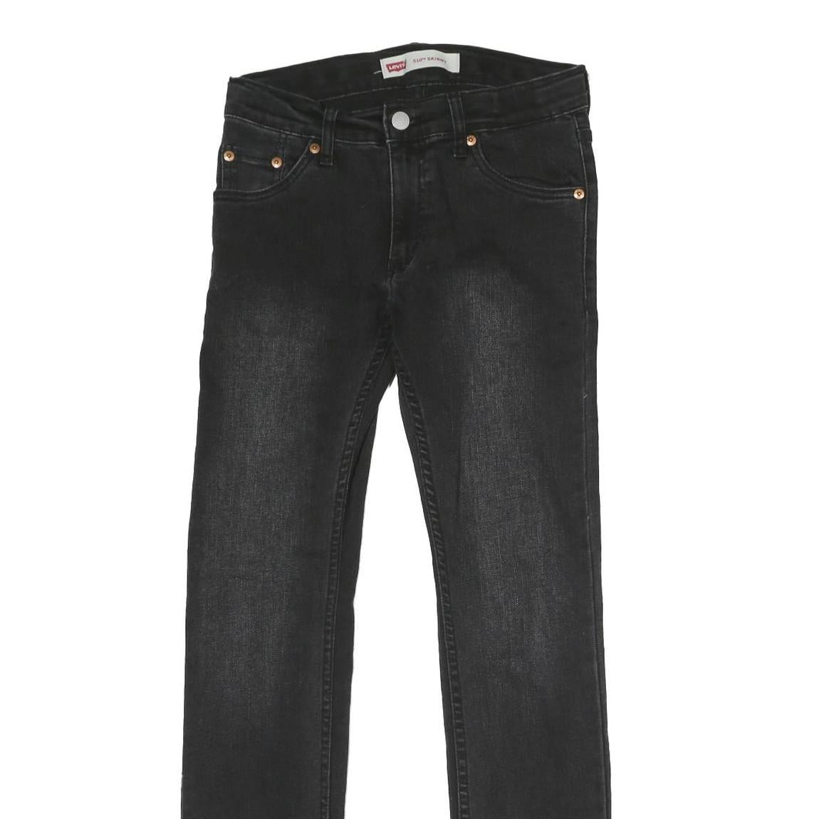 LEVI'S 510 Womens Jeans Black Slim Skinny Denim Medium W26 L29 Stretch