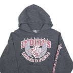 JERZEES Mens Grey Indians Track & Field Hoodie S Graphic Sweatshirt
