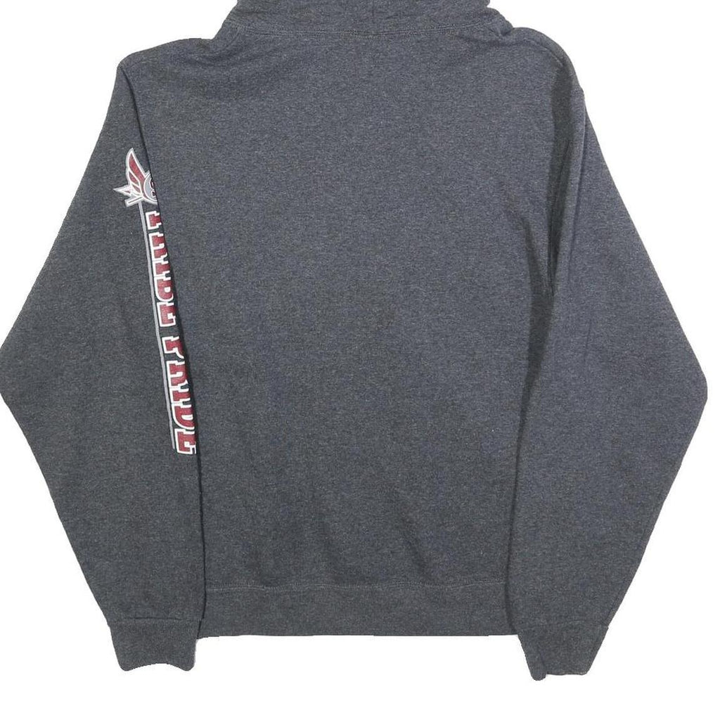 JERZEES Mens Grey Indians Track & Field Hoodie S Graphic Sweatshirt