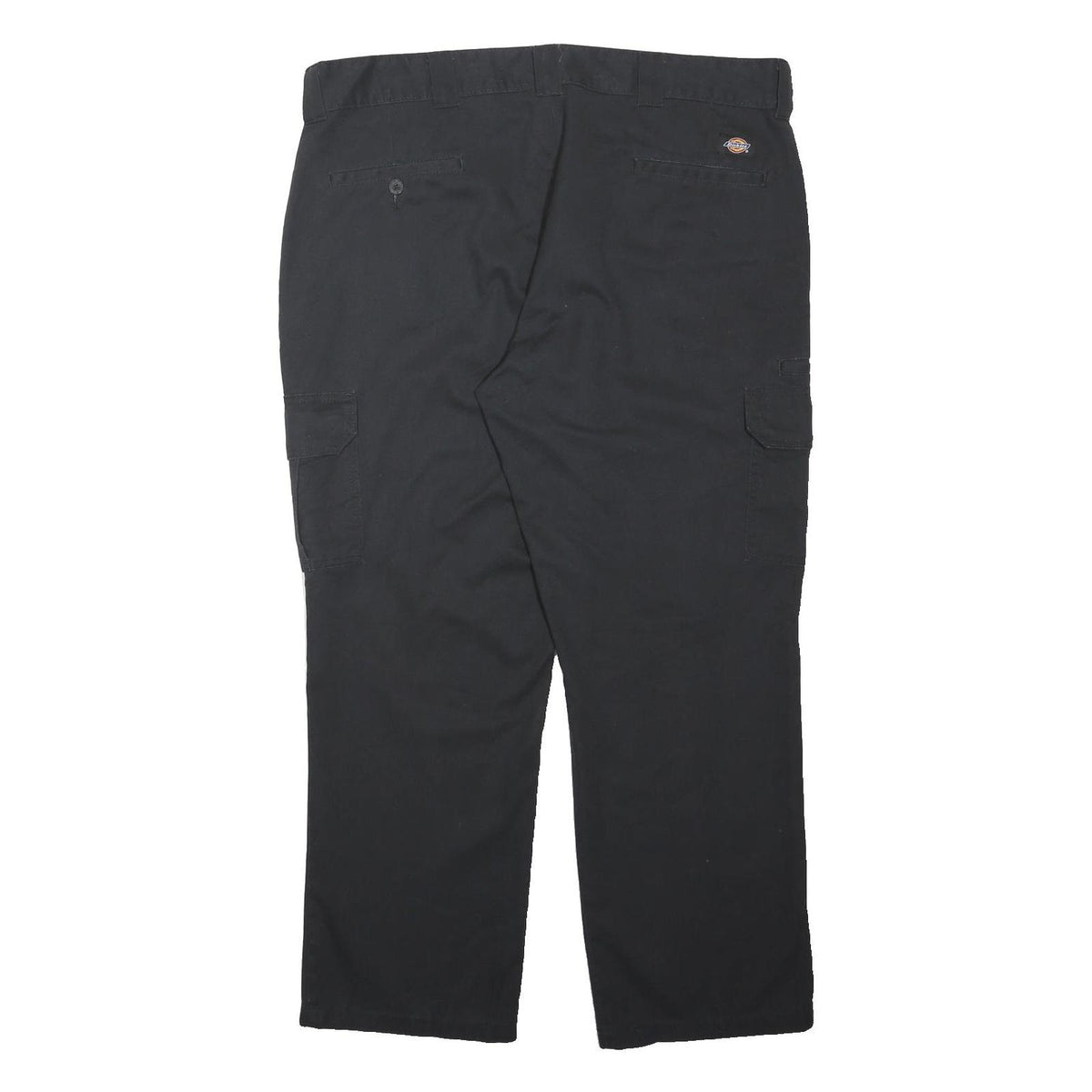 DICKIES Mens Black Regular Fit Cargo Trousers W40 L29 Workwear Zip Closure