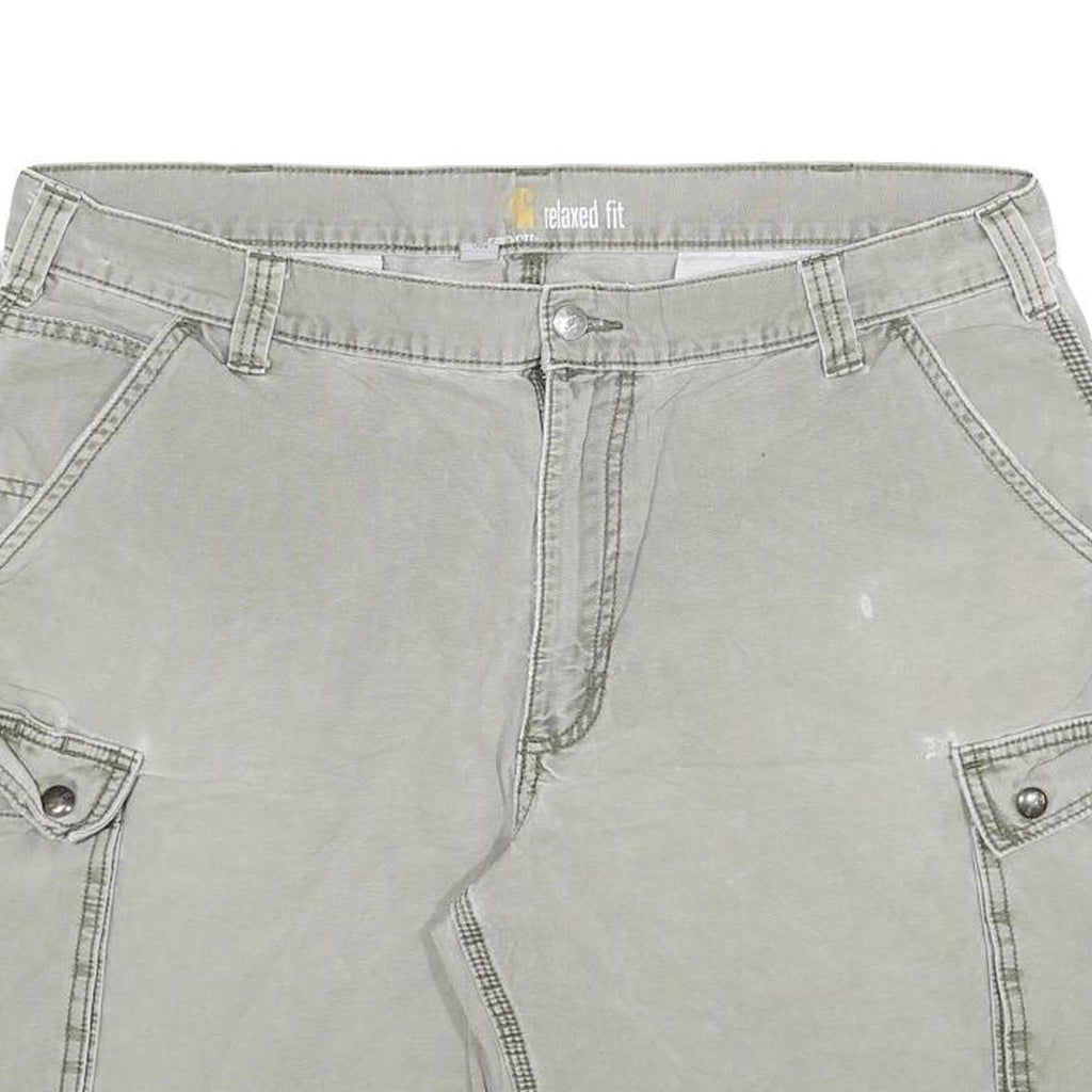 CARHARTT Mens Shorts Beige Cotton Blend Cargo Relaxed Fit 3XL W40 Pockets