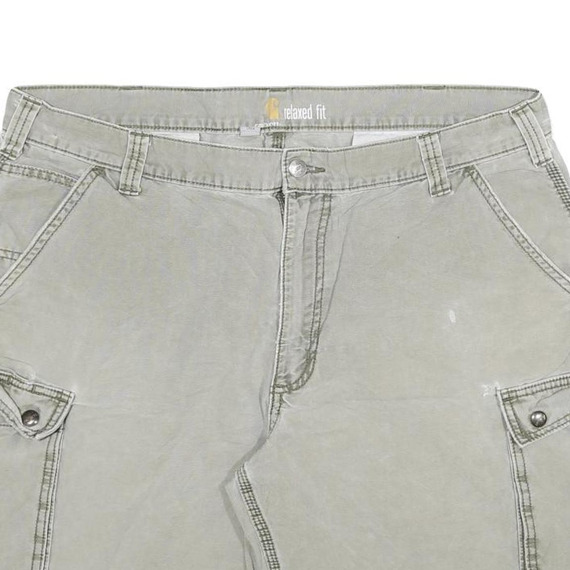 CARHARTT Mens Shorts Beige Cotton Blend Cargo Relaxed Fit 3XL W40 Pockets