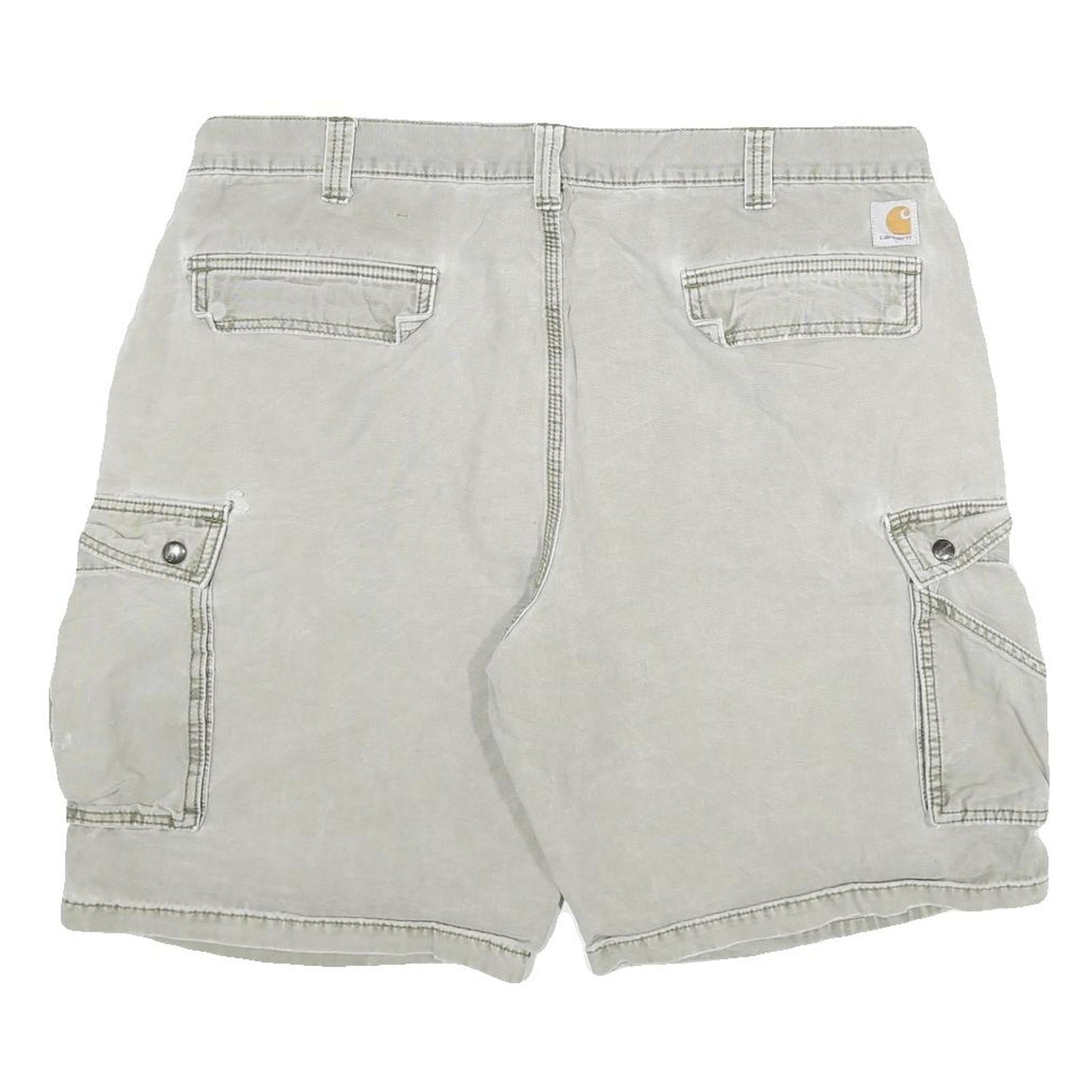 CARHARTT Mens Shorts Beige Cotton Blend Cargo Relaxed Fit 3XL W40 Pockets