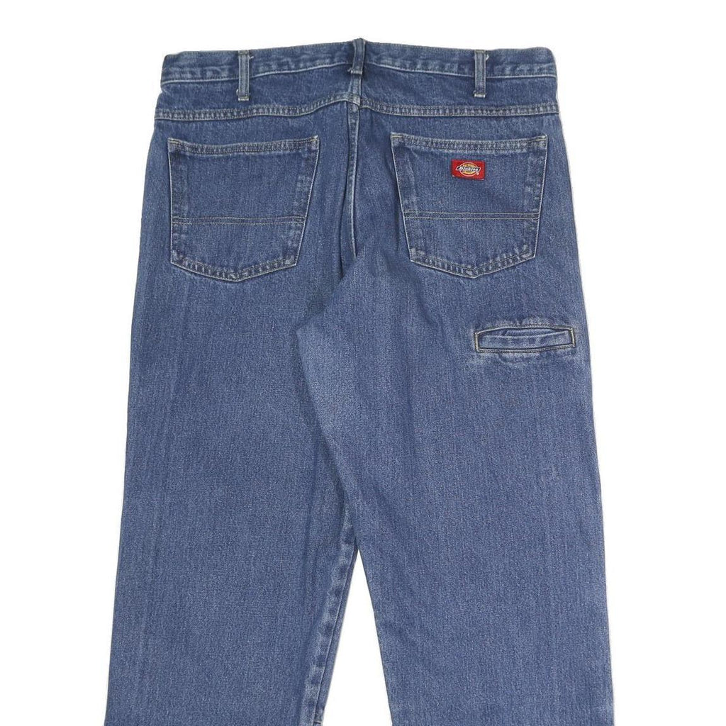 DICKIES Mens Jeans Blue Relaxed Straight Denim Medium W36 L30 Workwear Utility