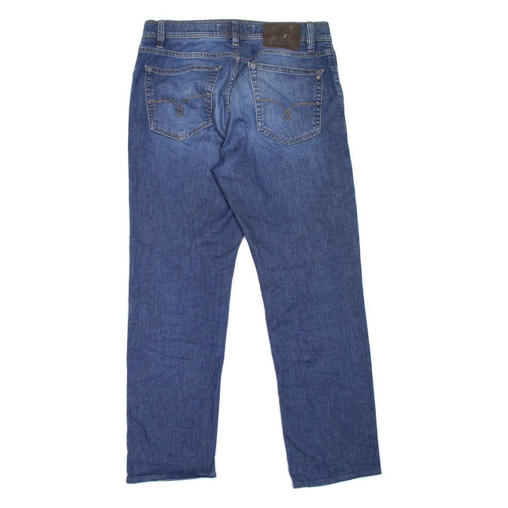 PIERRE CARDIN Deauville Mens Jeans Blue Regular Straight Stone Wash W30 L27