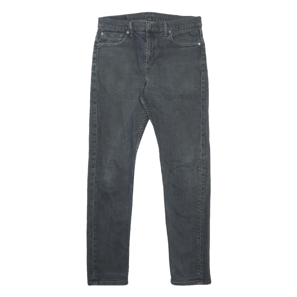 LEVI'S Mens Slim Black Denim Slim Skinny Jeans W32 L32 Classic Cotton Blend