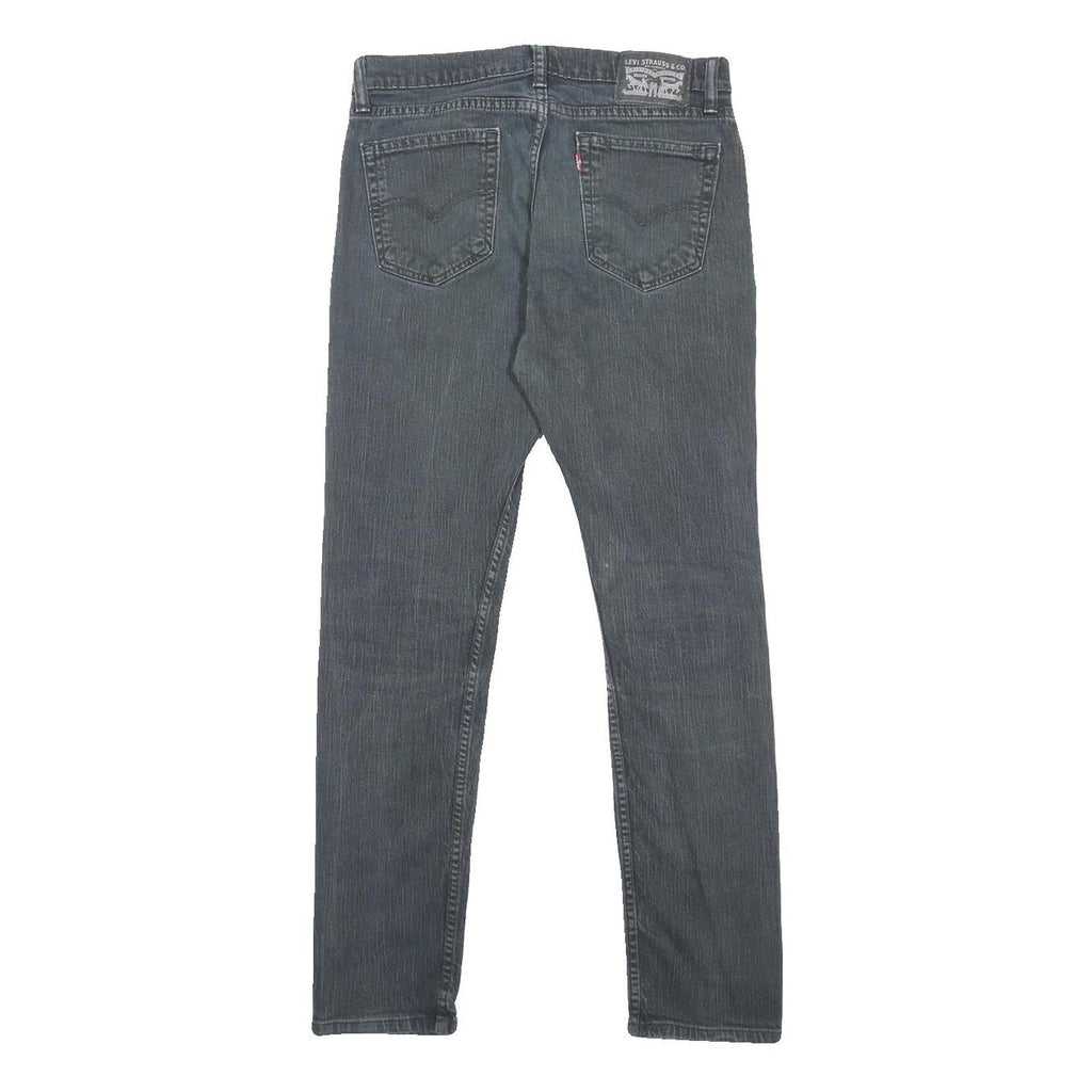 LEVI'S Mens Slim Black Denim Slim Skinny Jeans W32 L32 Classic Cotton Blend